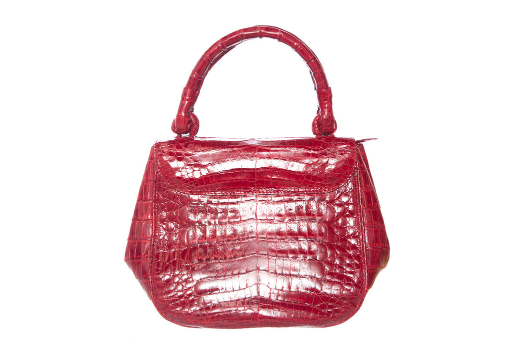 Nancy Gonzalez Red Small Alligator Tote