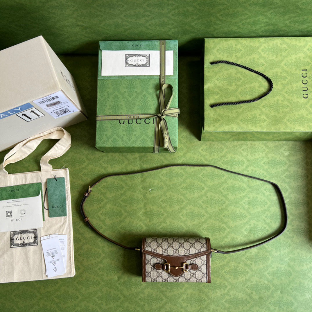 gg Horsebit 1955 Mini Bag Beige For Women, Women’s Bags 7.1in/18cm gg ‎‎‎699296 92TCG 8563