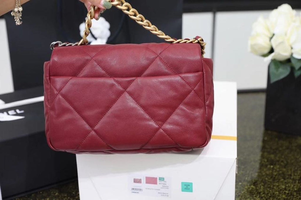 CHL 19 Handbag 26cm Bordeaux For Women AS1160