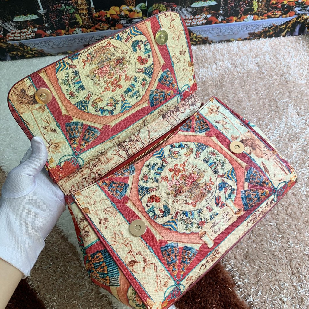 GLAMI MeGLAMIum Sicily Handbag Unique Print Motifs Muticolour For Women 10.2in/26cm GLAMI