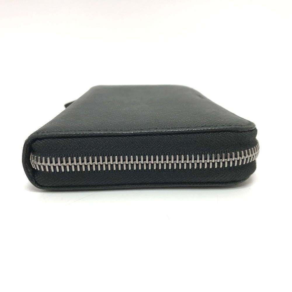 PRADA Long Wallet Purse 2ML317 Safiano leather black logo Women Used