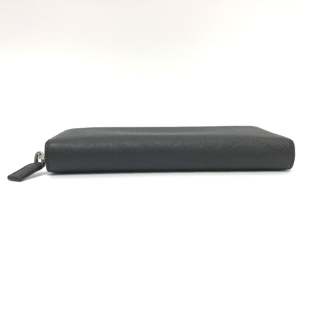 PRADA Long Wallet Purse 2ML317 Safiano leather black logo Women Used