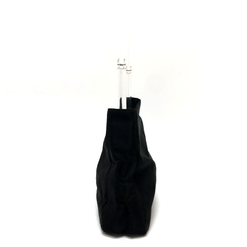 PRADA Handbag Nylon black triangle plate