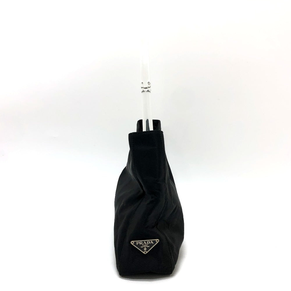 PRADA Handbag Nylon black triangle plate