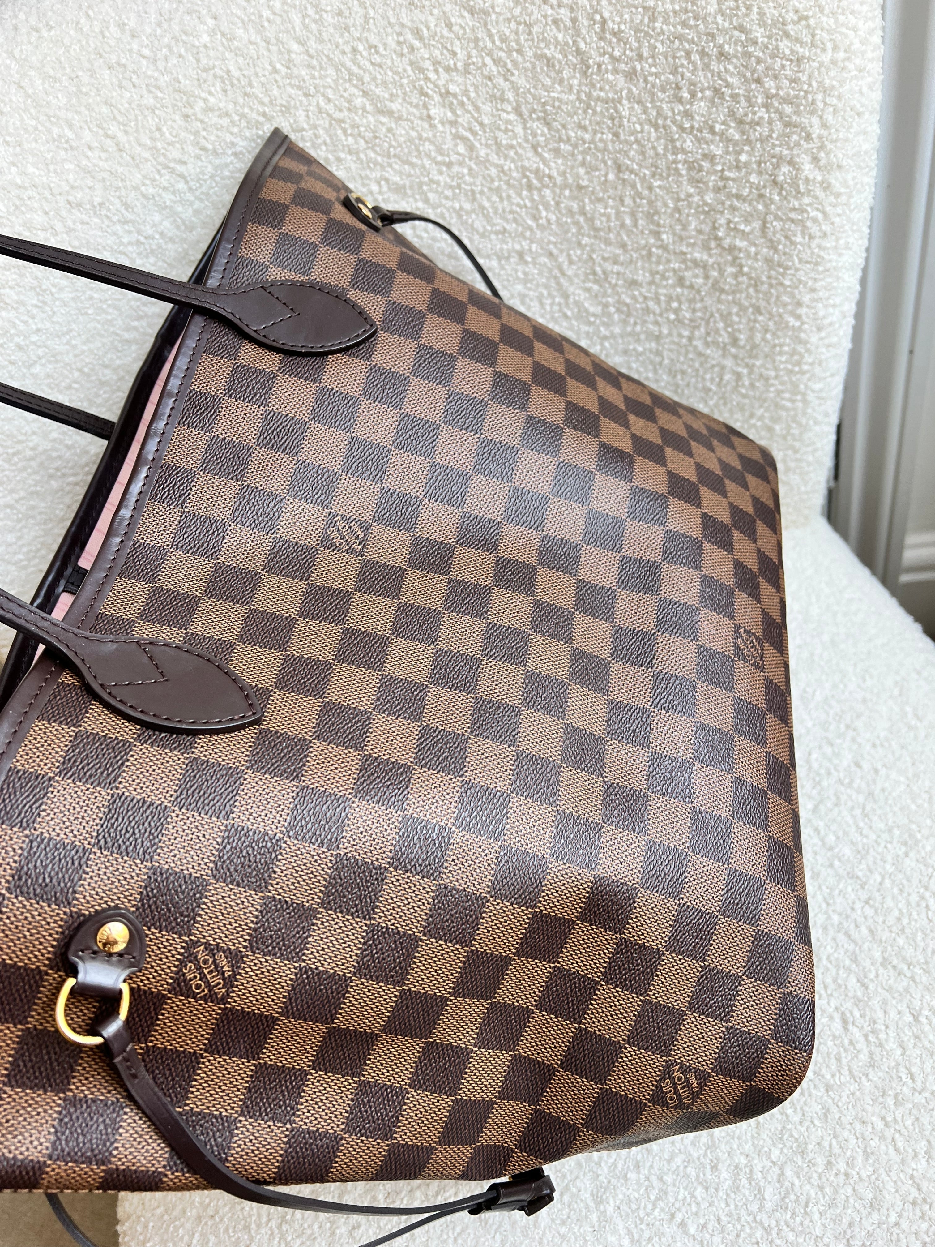 Louis Vuitton Neverfull MM Damier Ebene Rose Ballerine (RRP £1410)