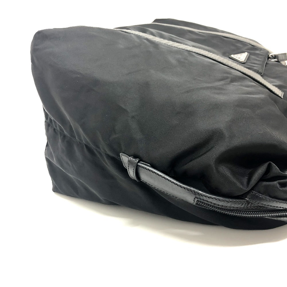 PRADA Boston Duffel bag V49Z Nylon / leather black triangle plate Women Used