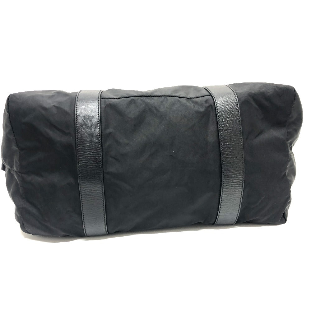 PRADA Boston Duffel bag V49Z Nylon / leather black triangle plate Women Used