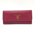 PRADA Key case Key holder  1M0223 Safiano leather pink logo