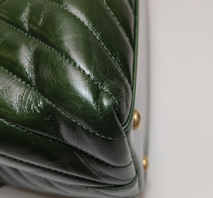 Preloved Chanel Coco Handle Bag Maxi Green 250105781012547