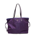 PRADA Tote Bag BR3924 saffiano leather purple logo Women Used