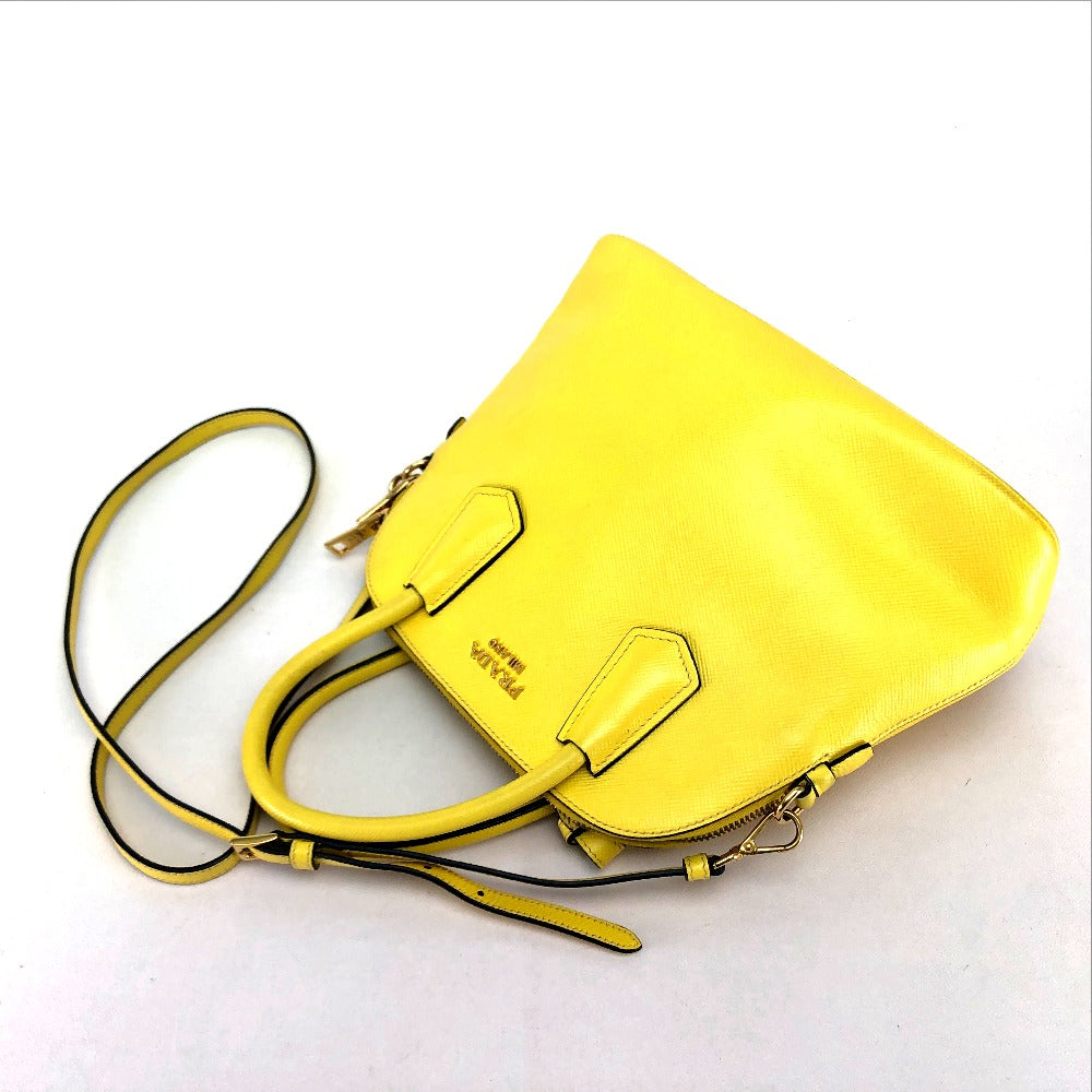 PRADA Handbag BL0902 leather yellow Women Used