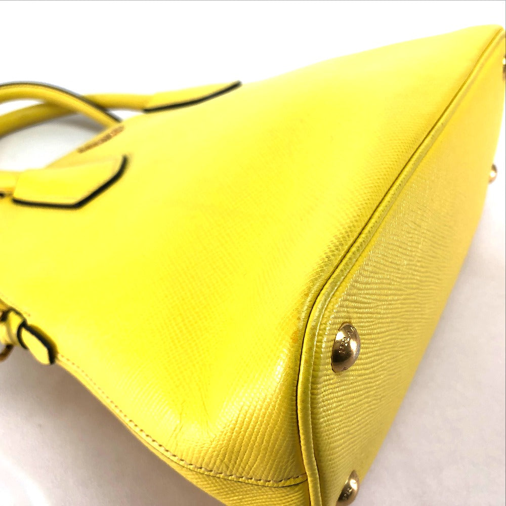 PRADA Handbag BL0902 leather yellow Women Used
