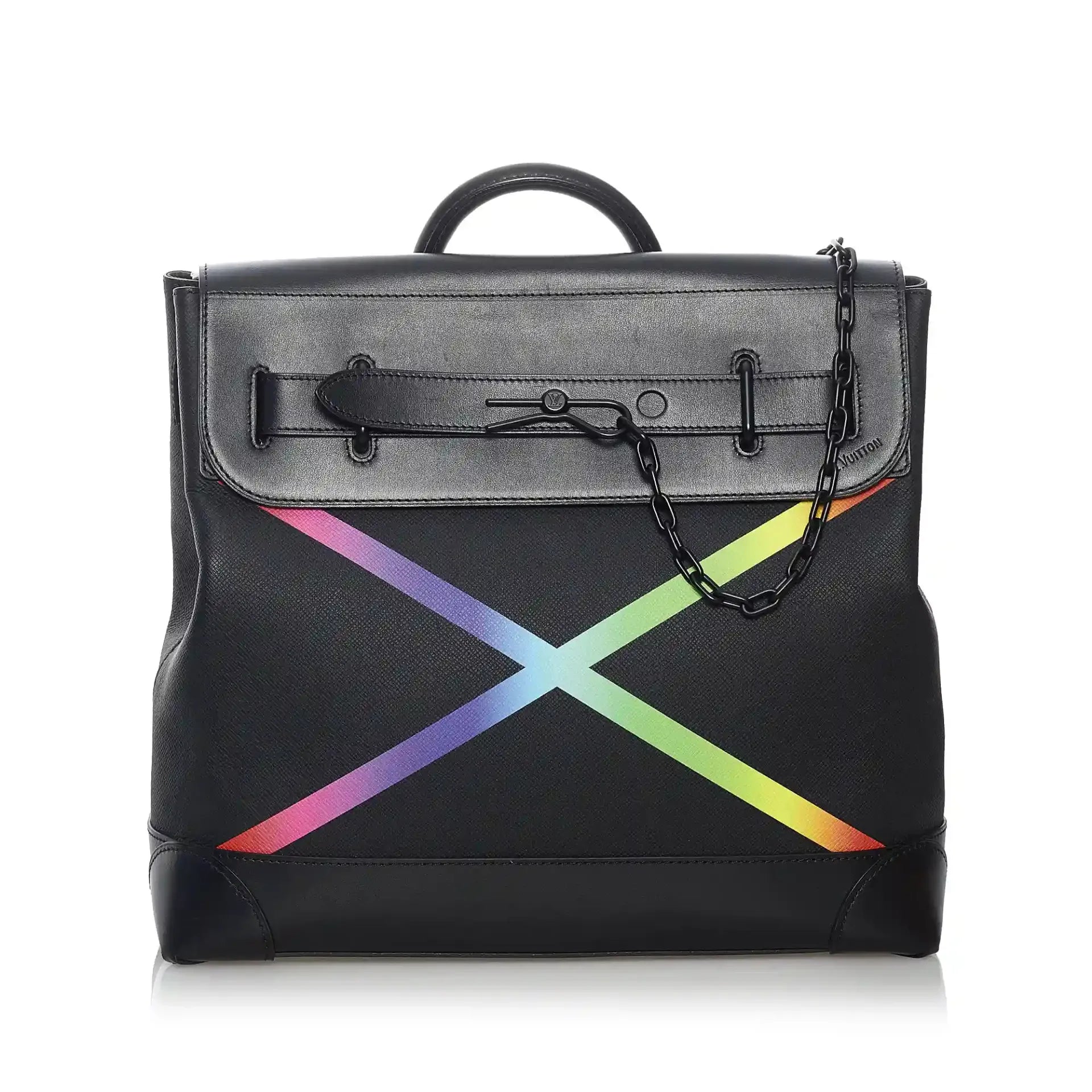 Louis Vuitton Steamer PM Black Rainbow Taiga
