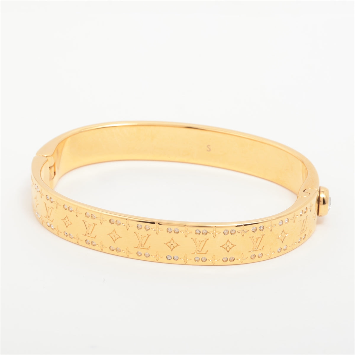 Louis Vuitton M64860 Ridge Bracelet Nanogram Strass LE0251 Bangle GP  G