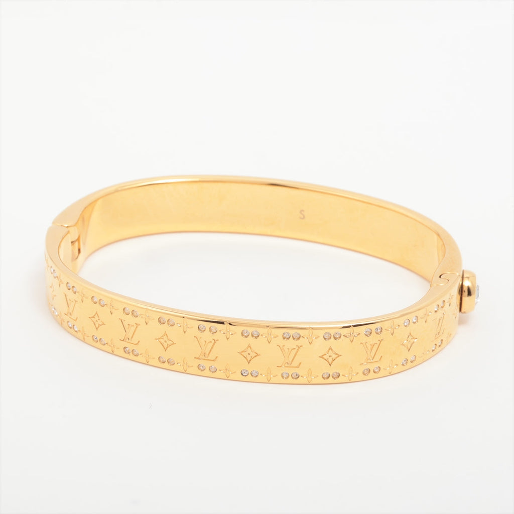 Louis Vuitton M64860 Ridge Bracelet Nanogram Strass LE0251 Bangle GP  G