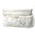 PRADA Clutch bag Fur / Leather off white Women Used