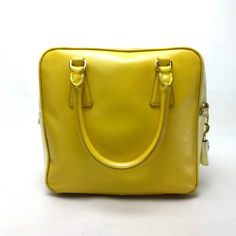 PRADA Handbag BL0864 leather yellow By color Saffiano Bernice Women Used