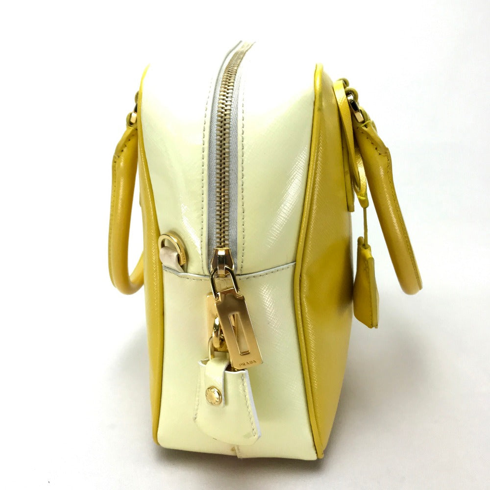 PRADA Handbag BL0864 leather yellow By color Saffiano Bernice Women Used