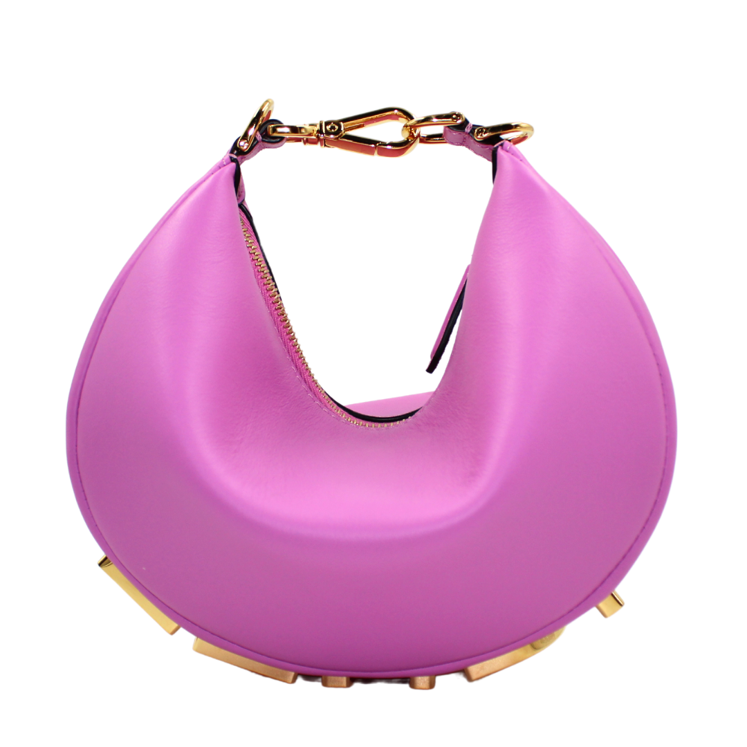 Fendi Fendigraphy Mini Leather Hobo Bag