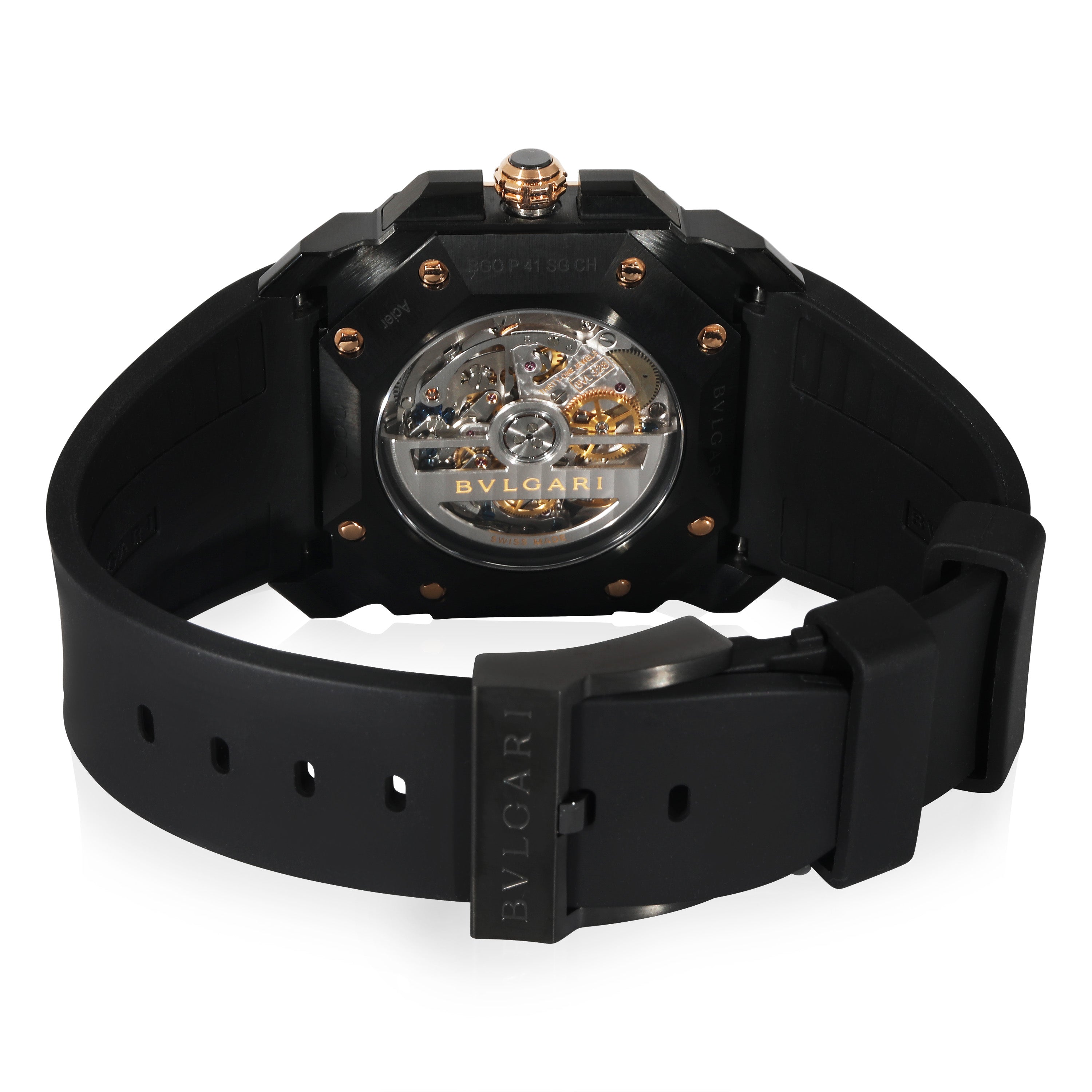 BVLGARI Octo Chrono 102488 Men's Watch in 18k Rose Gold/Stainless Steel