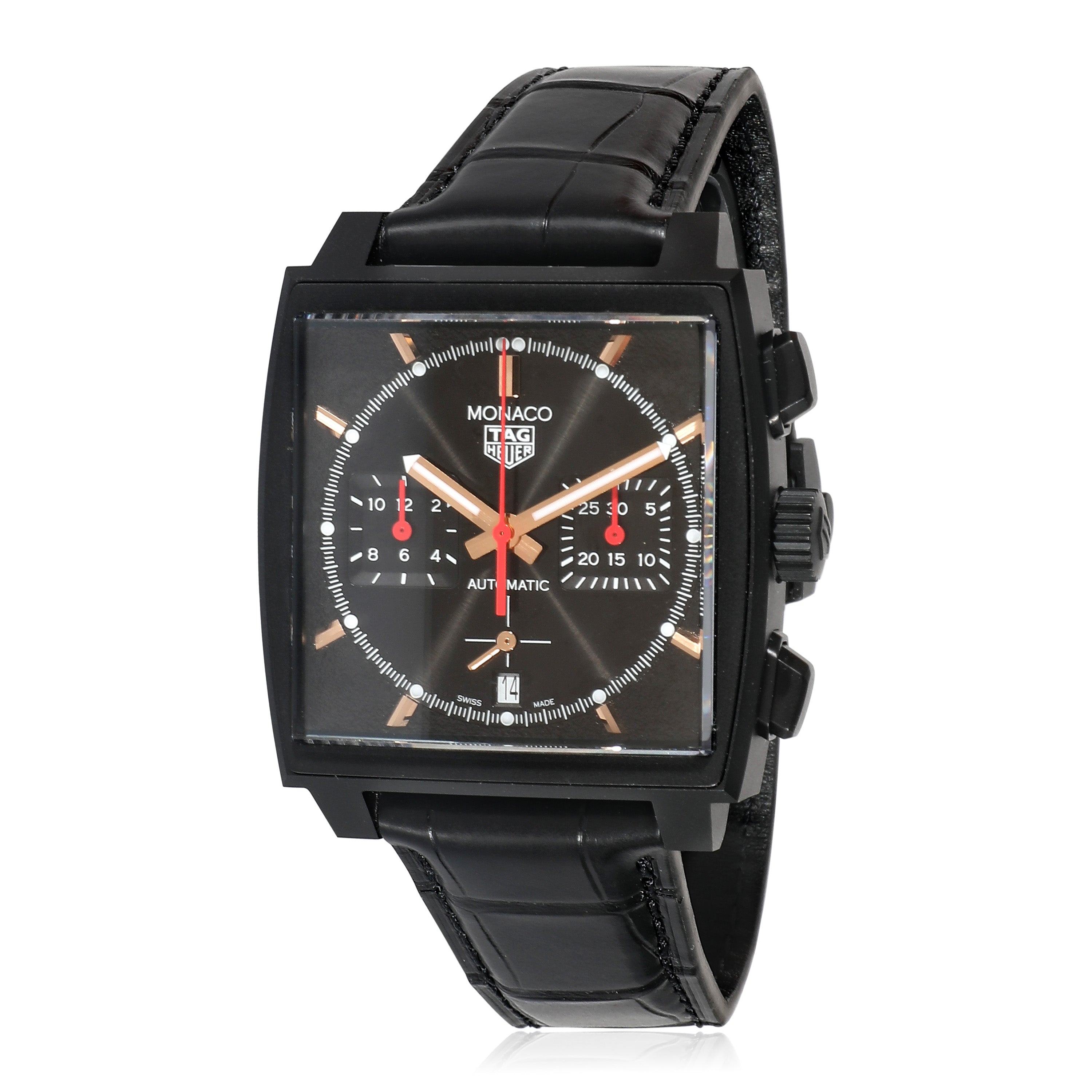 TAG HEUER Monaco Dark Lord" CBL2180.FC6497 Men's Watch in Titanium"