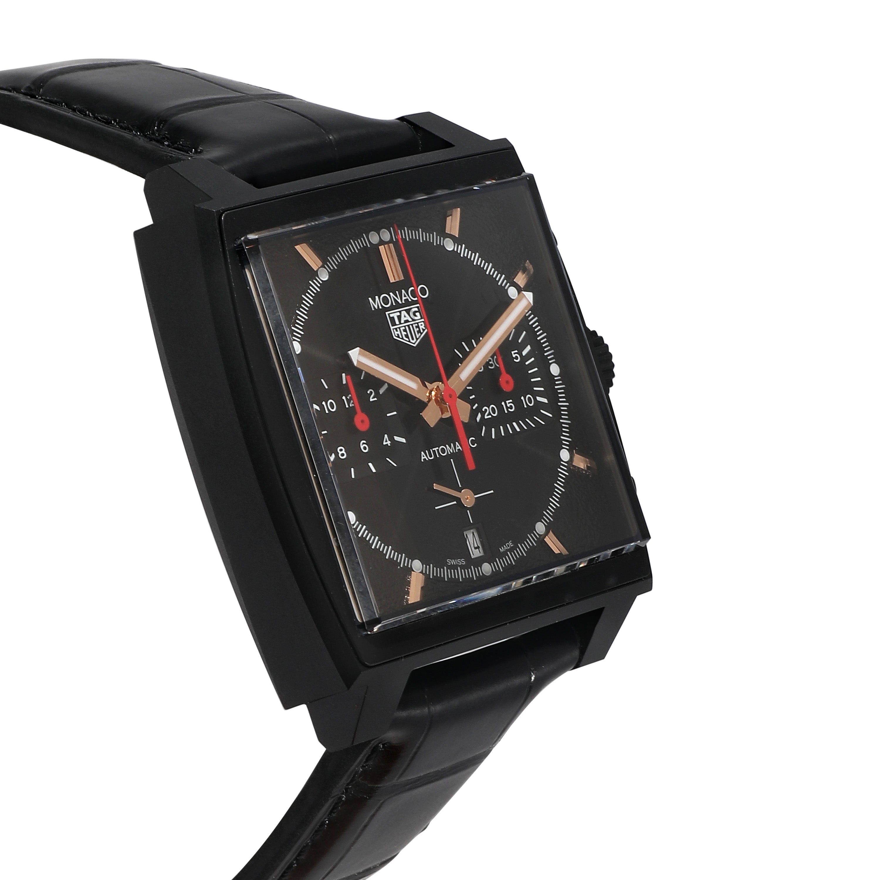 TAG HEUER Monaco Dark Lord" CBL2180.FC6497 Men's Watch in Titanium"