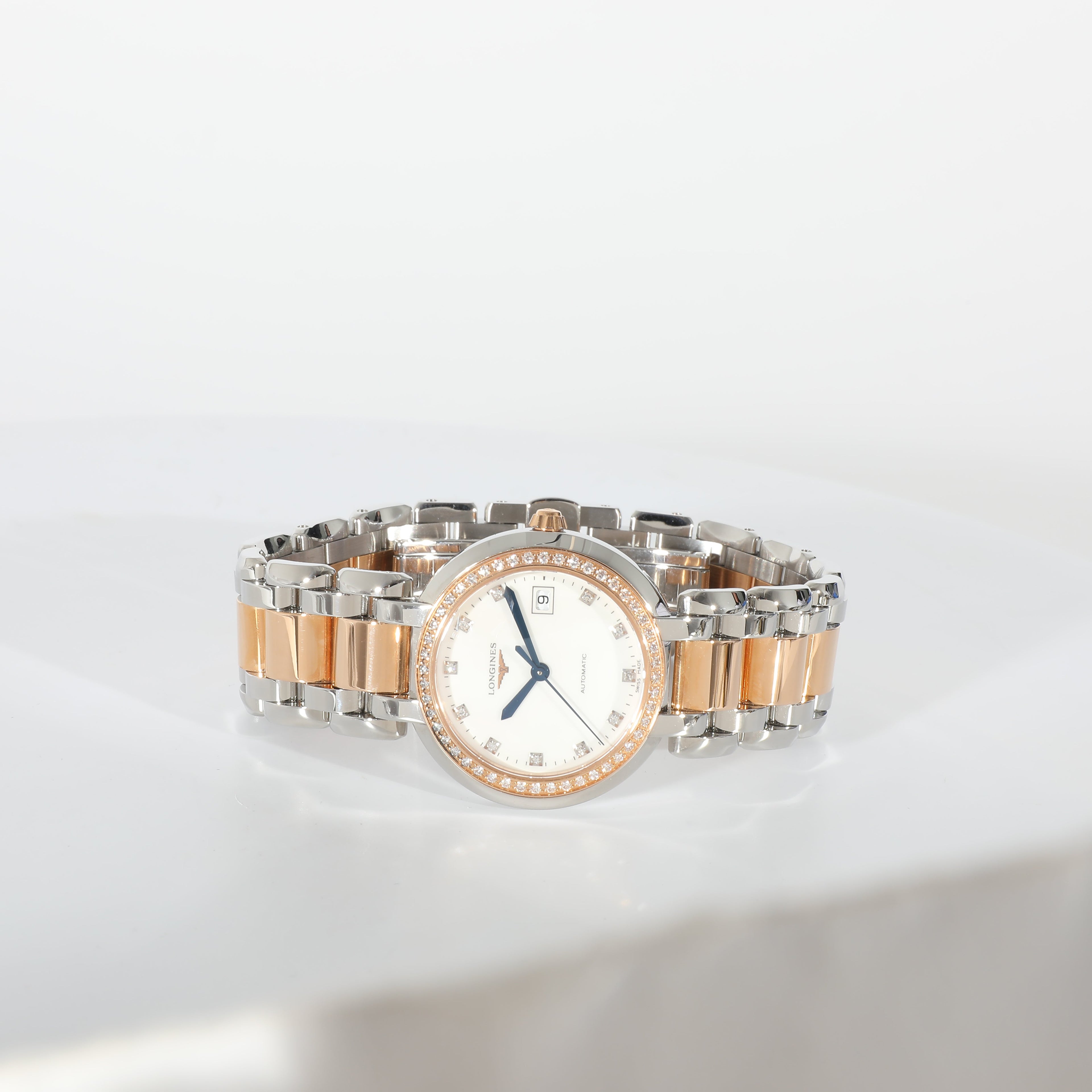 LONGINES Primaluna L8.113.5.89.6 Women's Watch in 18k Stainless Steel/Rose Gold