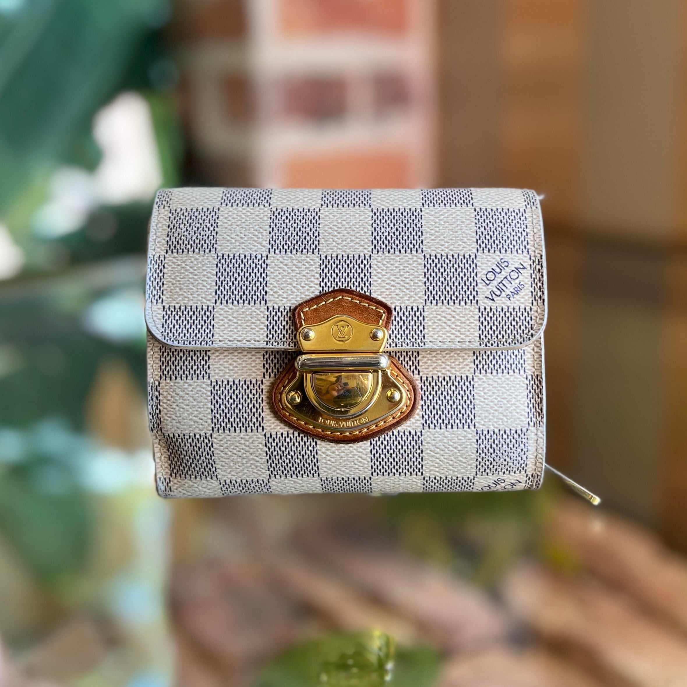 LOUIS VUITTON Joey Portofeuil Damier Azur Wallet