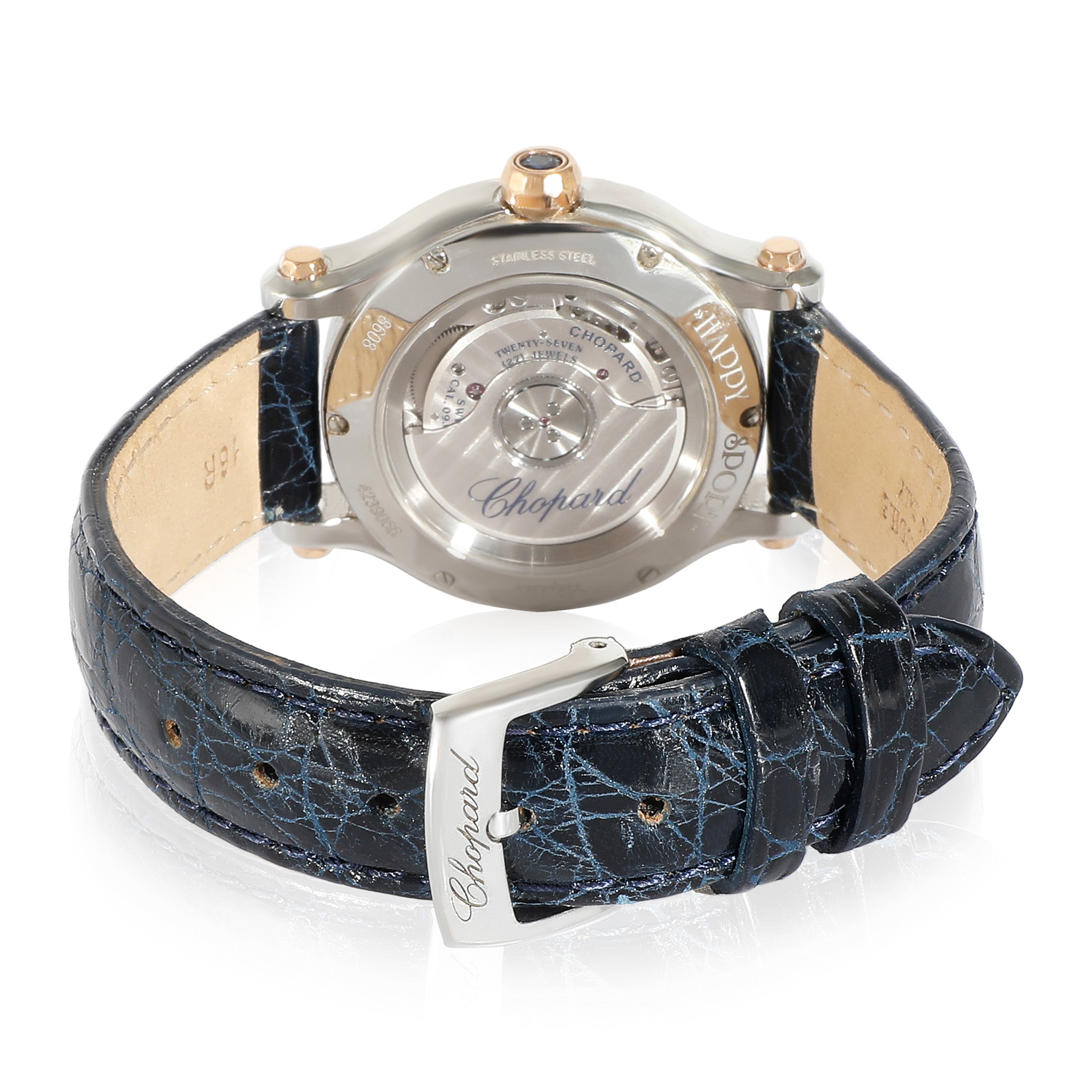 CHOPARD Happy Sport 278608-6003 Women's Watch in Stainless Steel/Rose Gold