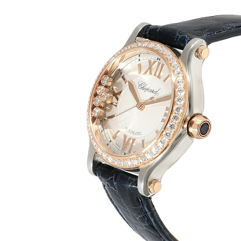 CHOPARD Happy Sport 278608-6003 Women's Watch in Stainless Steel/Rose Gold