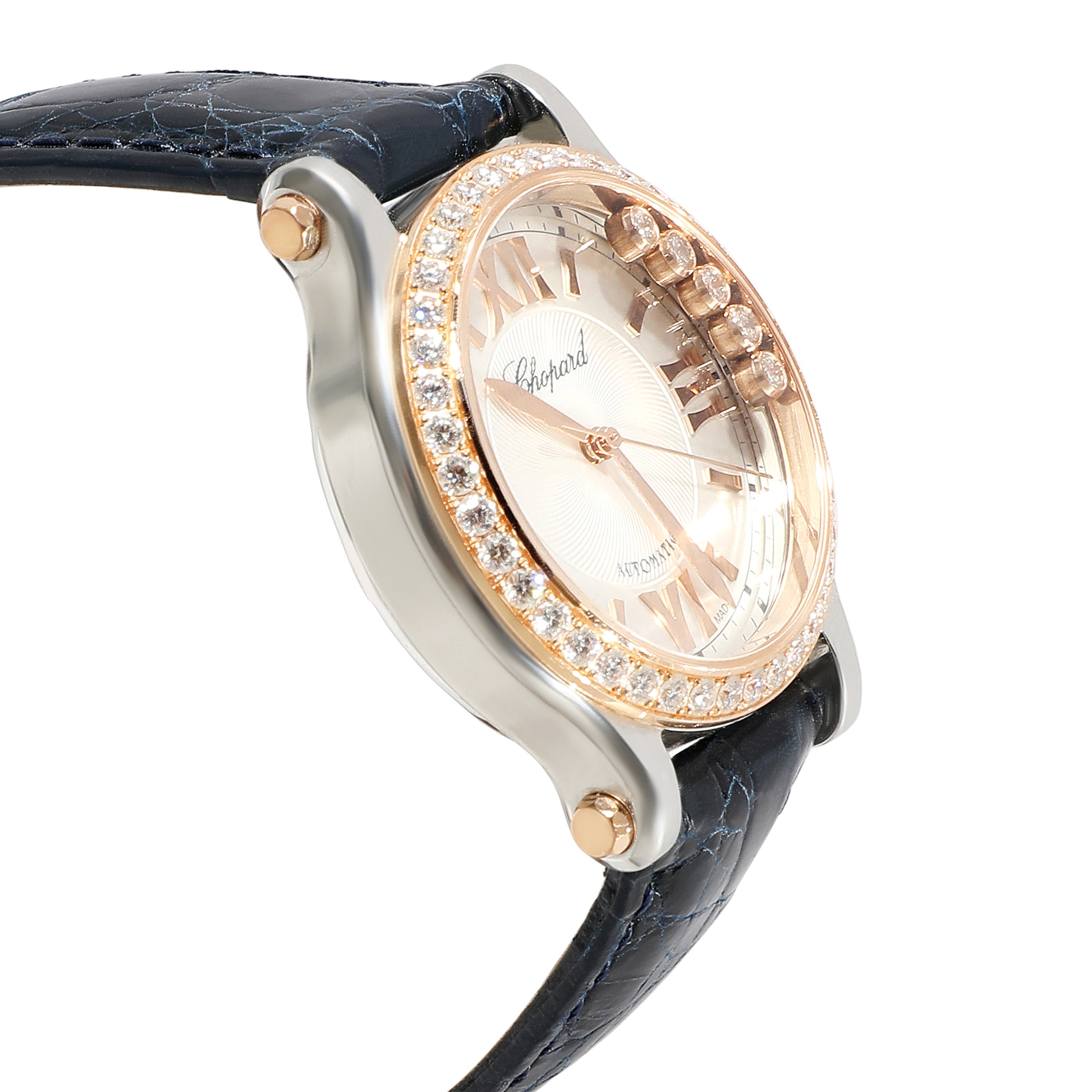 CHOPARD Happy Sport 278608-6003 Women's Watch in Stainless Steel/Rose Gold