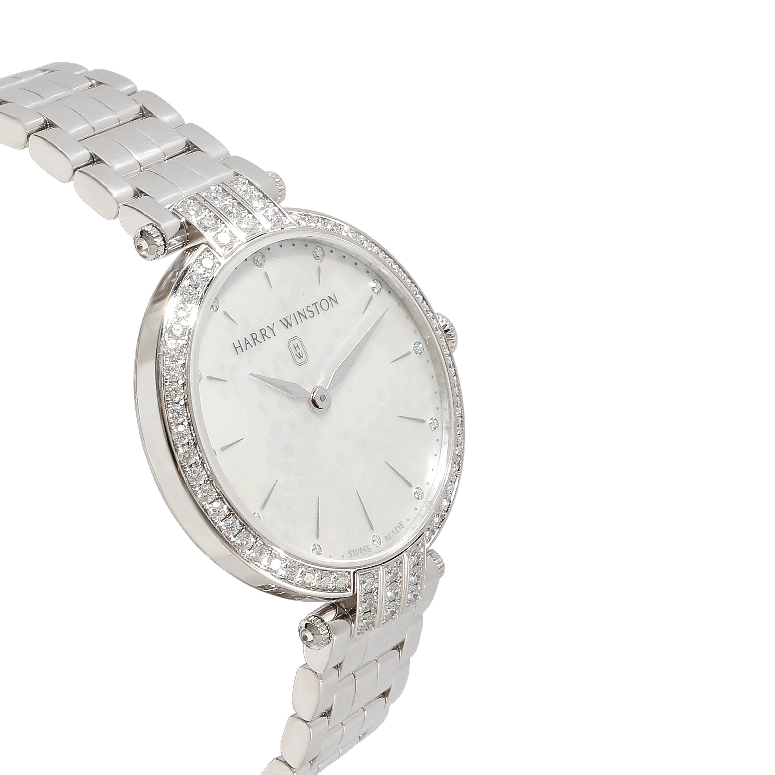 HARRY WINSTON Preimier PRMQHM36WW002 Unisex Watch in 18k White Gold