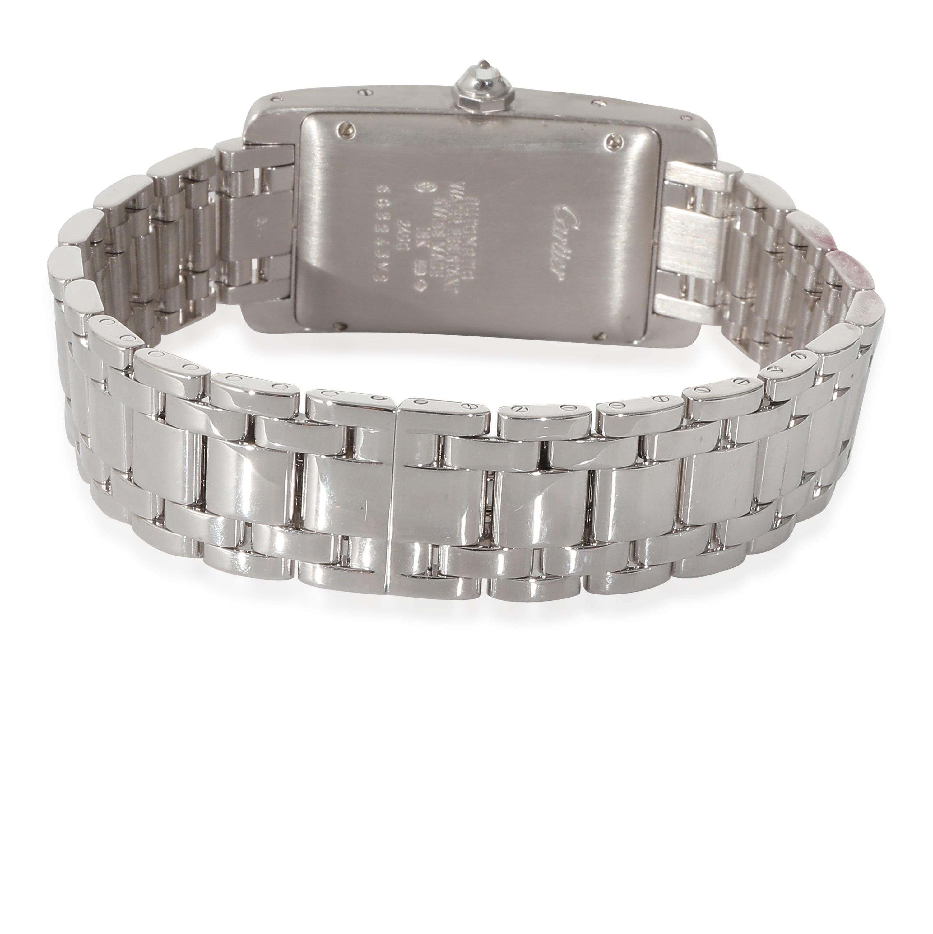 CARTIER Tank Americaine de 2490 Women's Watch in 18k White Gold
