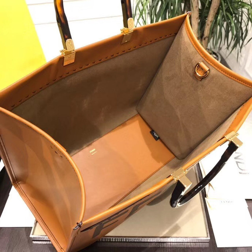 FI Sunshine Large Tote Bag Brown For Women, Handbags, Shoulder And Crossbody Bags 15.7in/40cm FF 8BH372AGLAMILF0PWZ
