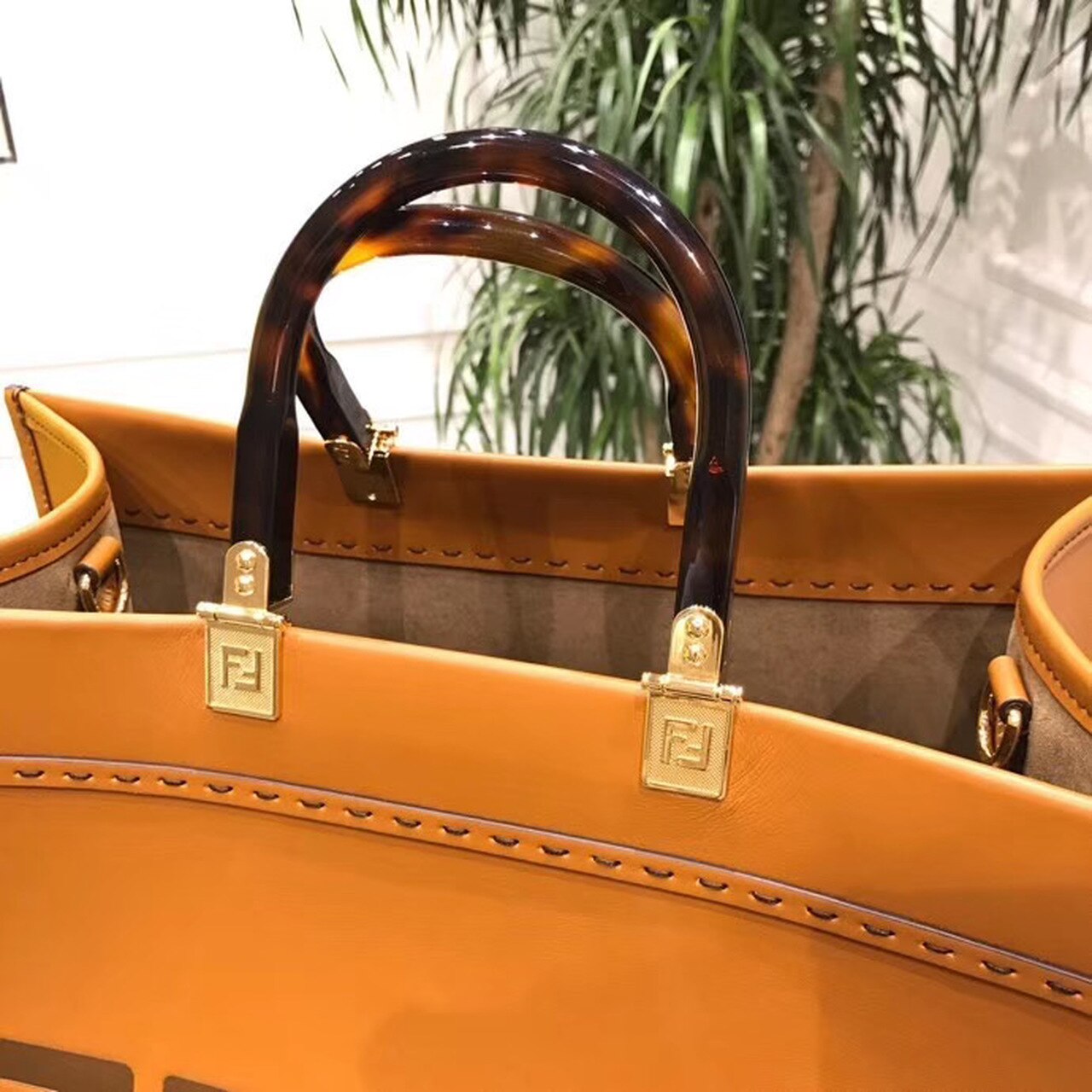 FI Sunshine Large Tote Bag Brown For Women, Handbags, Shoulder And Crossbody Bags 15.7in/40cm FF 8BH372AGLAMILF0PWZ