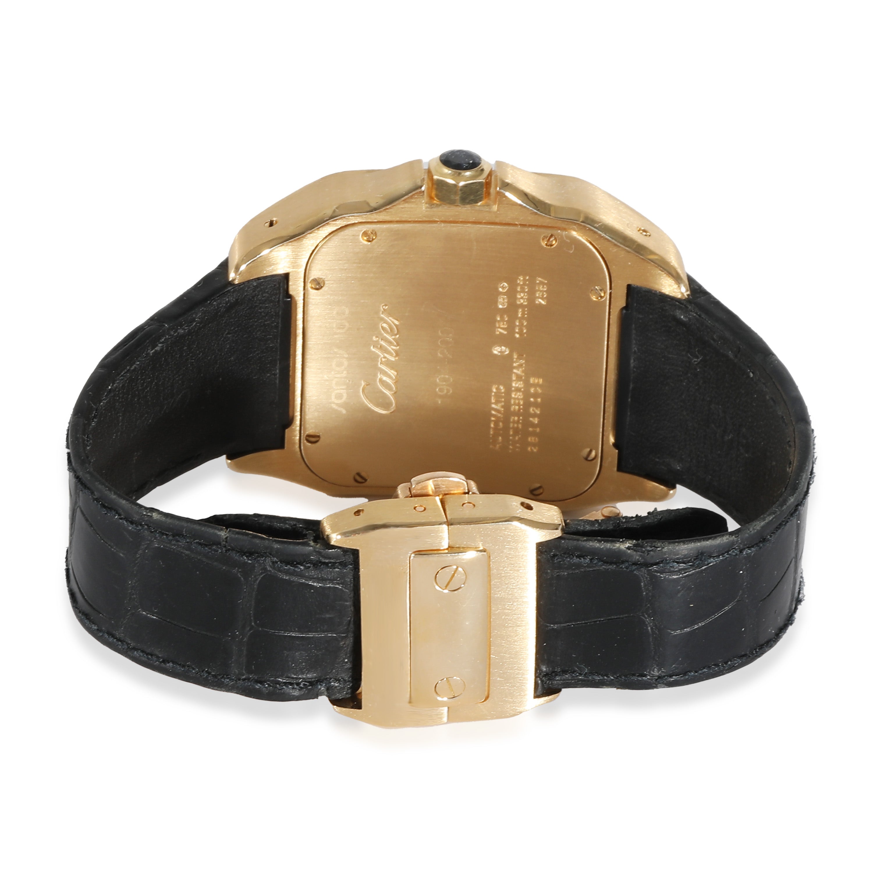 CARTIER Santos 100 W20071Y1 Men's Watch in 18kt Yellow Gold
