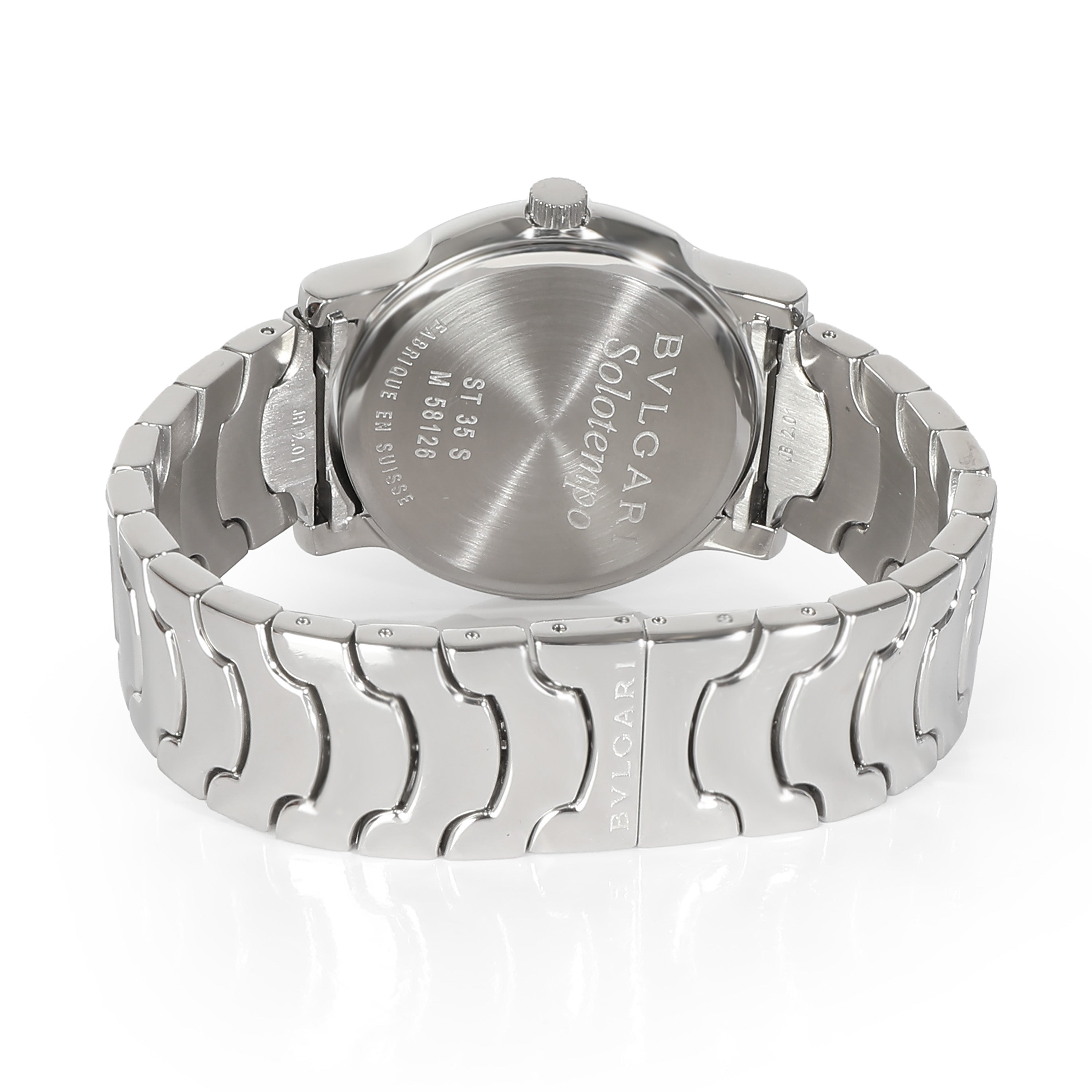 BVLGARI Solo Tempo ST 35 S Unisex Watch in Stainless Steel