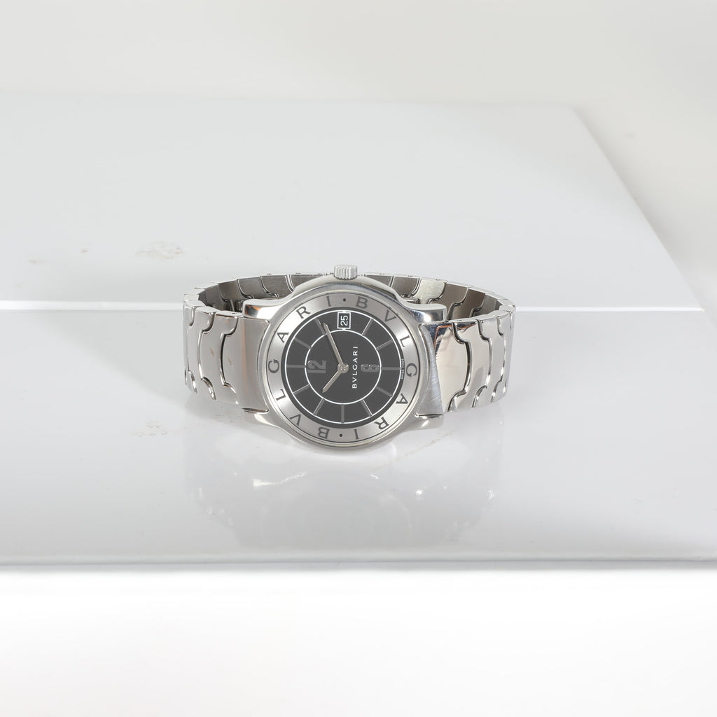 BVLGARI Solo Tempo ST 35 S Unisex Watch in Stainless Steel