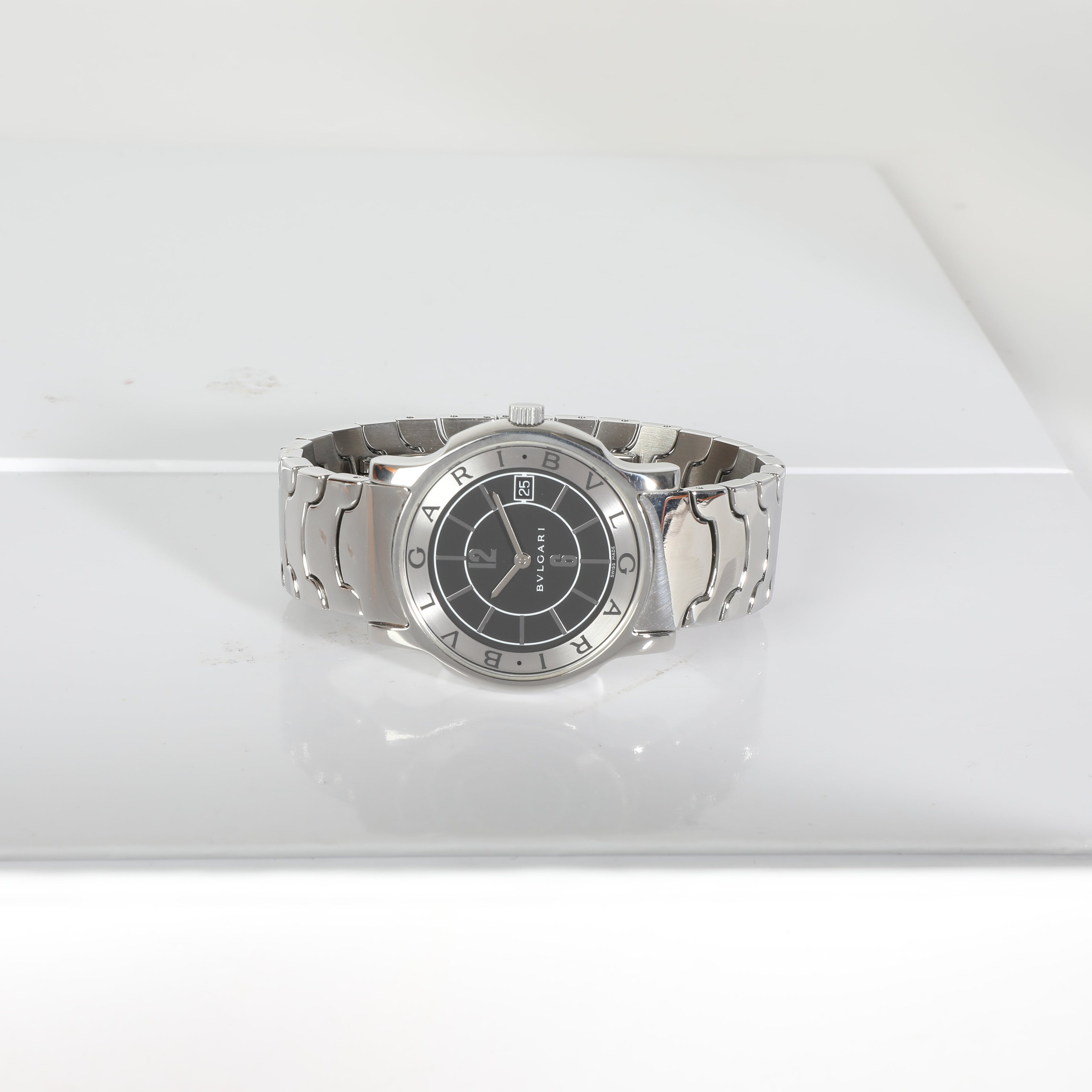 BVLGARI Solo Tempo ST 35 S Unisex Watch in Stainless Steel