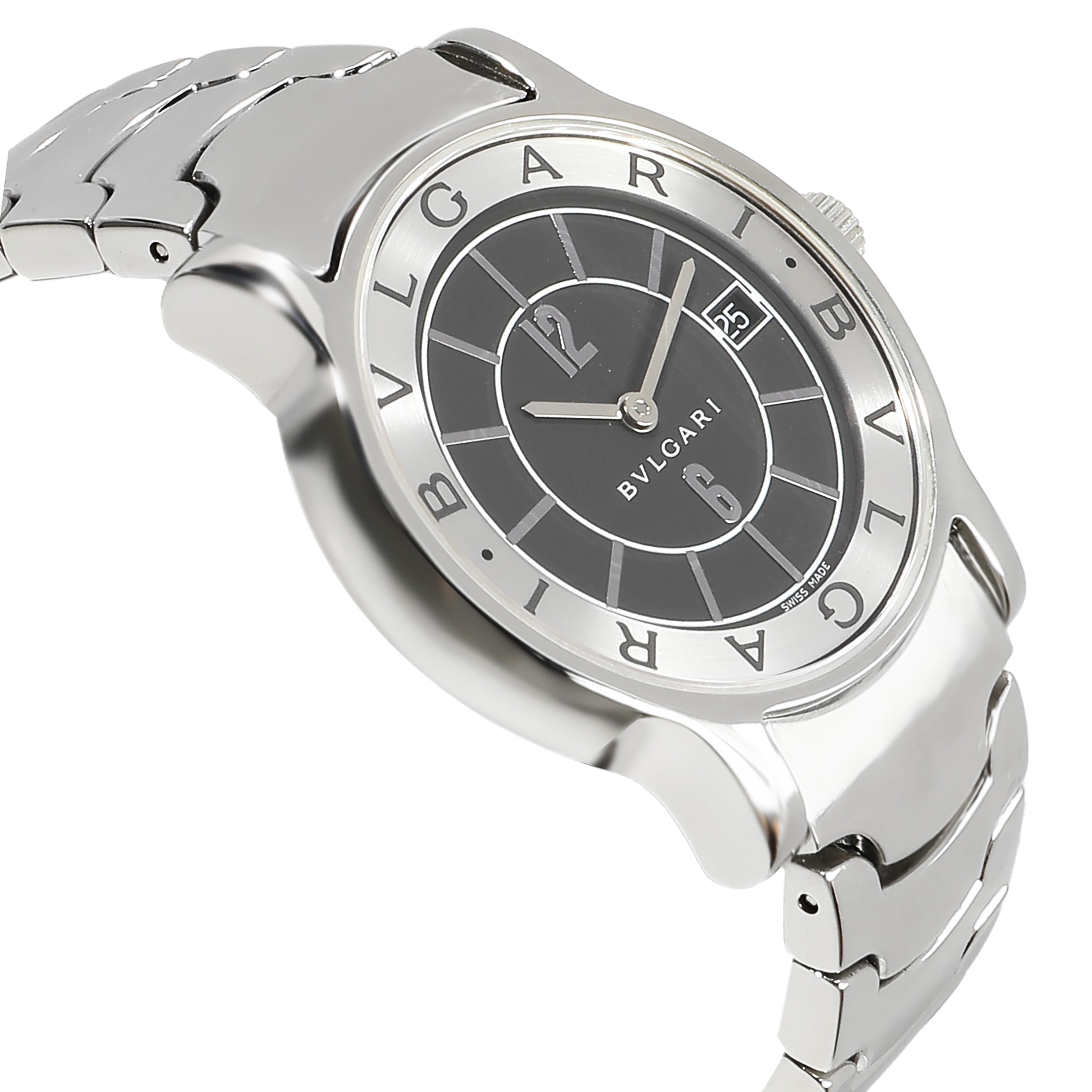 BVLGARI Solo Tempo ST 35 S Unisex Watch in Stainless Steel