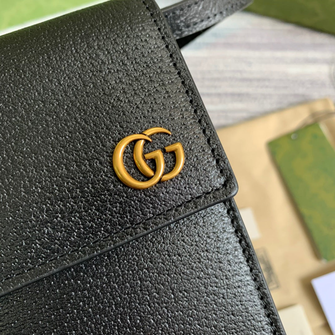 Glami Mini Bag With Double G Black For Men 7.1in/18cm Glami