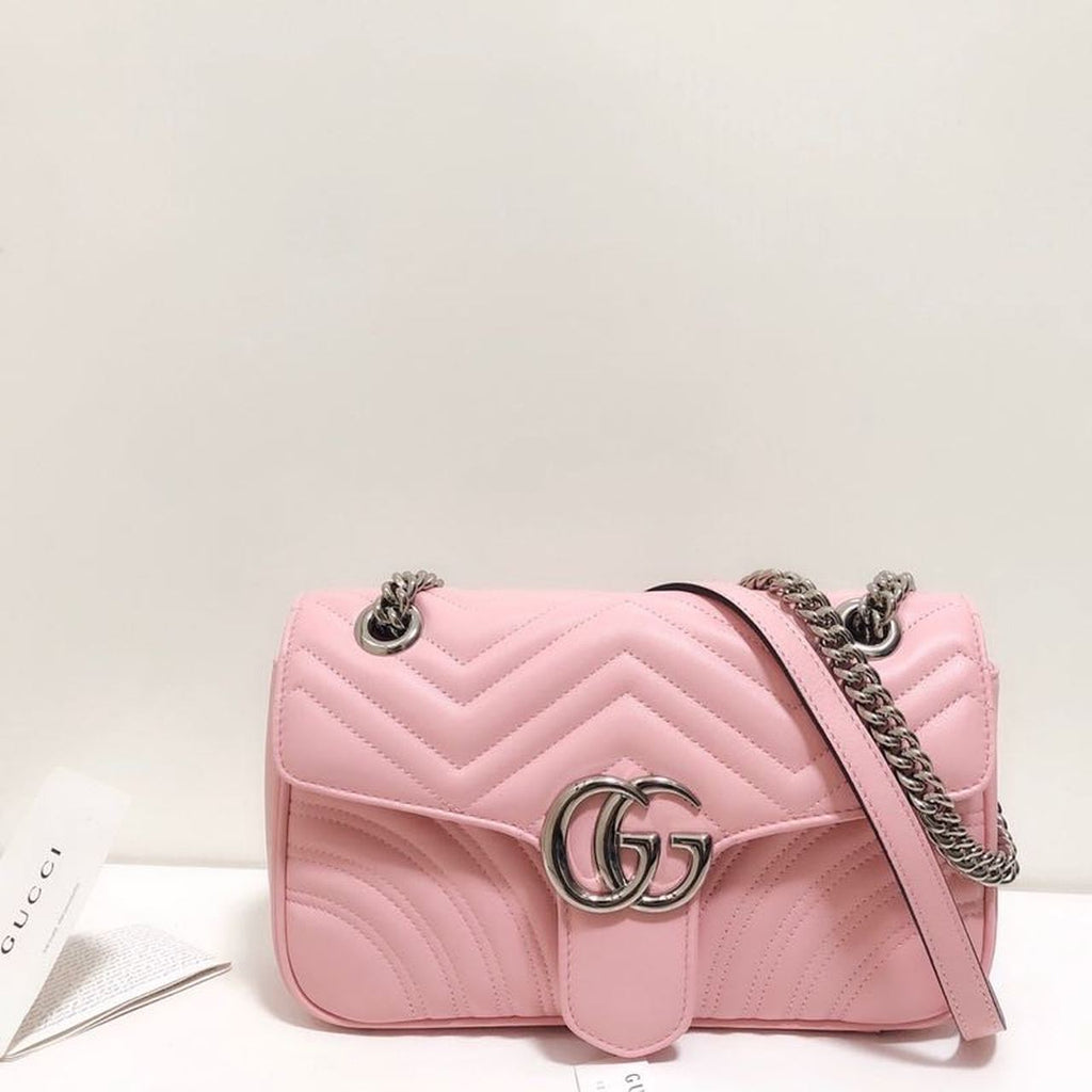 Glami Marmont Small MatelassÃƒÂ© Shoulder Bag Dusty Pink MatelassÃƒÂ© Chevron For Women 10in/26cm Glami Ã¢â‚¬Å½443497 DTGLAMIT 5729