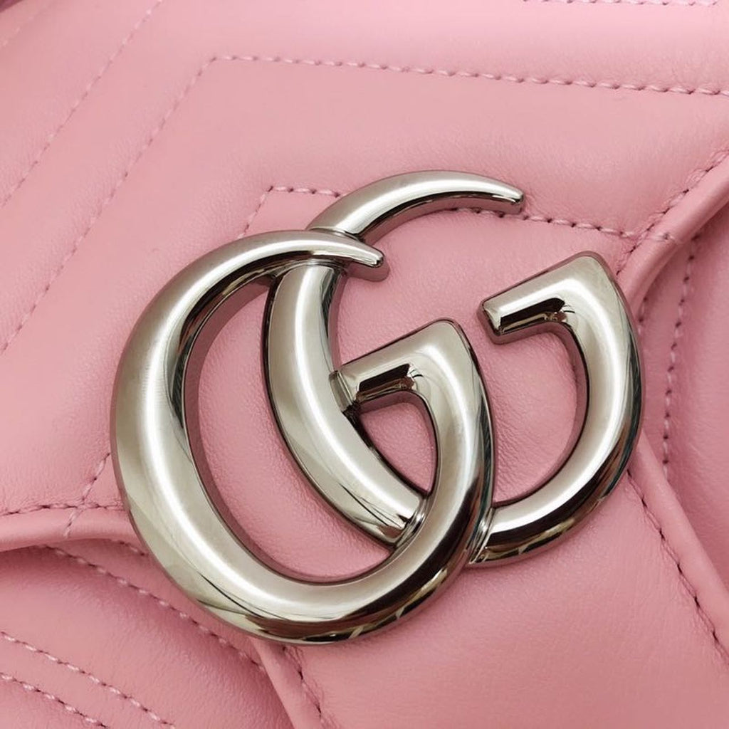 Glami Marmont Small MatelassÃƒÂ© Shoulder Bag Dusty Pink MatelassÃƒÂ© Chevron For Women 10in/26cm Glami Ã¢â‚¬Å½443497 DTGLAMIT 5729