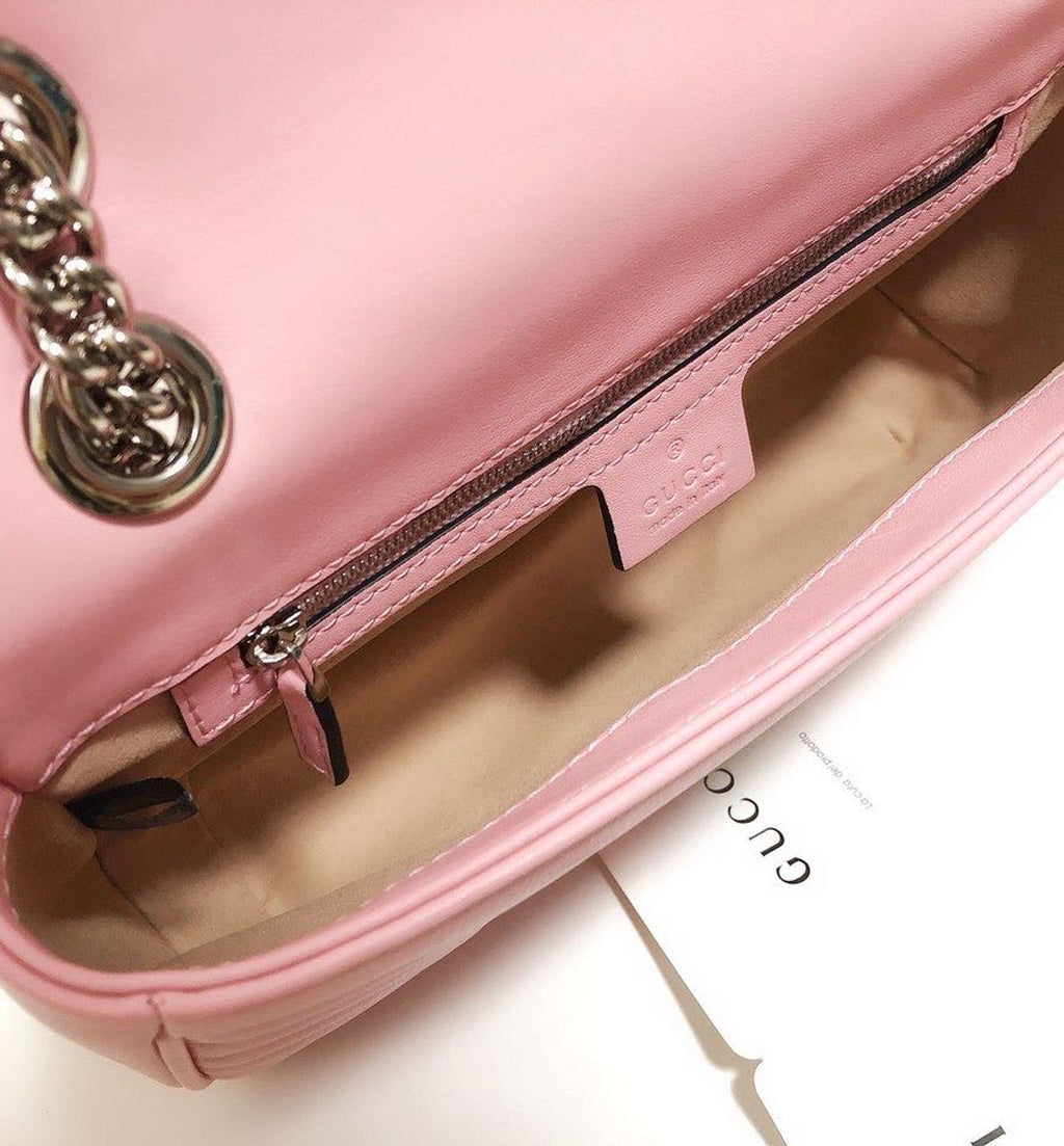 Glami Marmont Small MatelassÃƒÂ© Shoulder Bag Dusty Pink MatelassÃƒÂ© Chevron For Women 10in/26cm Glami Ã¢â‚¬Å½443497 DTGLAMIT 5729