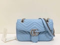 Glami Marmont Small MatelassÃƒÂ© Shoulder Bag Sky Blue MatelassÃƒÂ© Chevron For Women 10in/26cm Glami