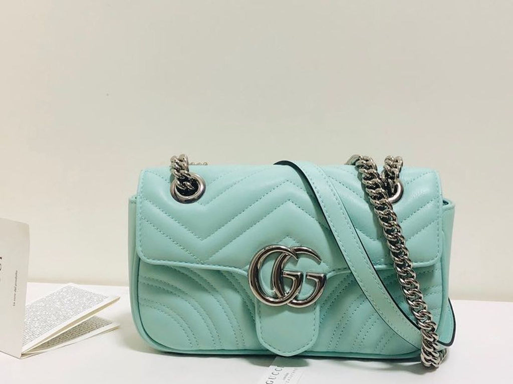 Glami Marmont MatelassÃƒÂ© Mini Bag Mint Green MatelassÃƒÂ© Chevron For Women 8.5in/22cm Glami
