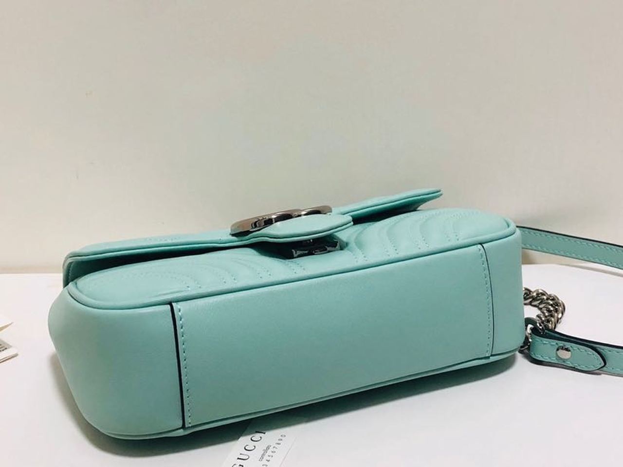 Glami Marmont MatelassÃƒÂ© Mini Bag Mint Green MatelassÃƒÂ© Chevron For Women 8.5in/22cm Glami