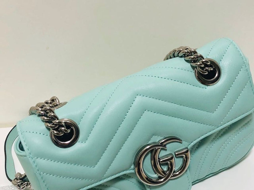 Glami Marmont MatelassÃƒÂ© Mini Bag Mint Green MatelassÃƒÂ© Chevron For Women 8.5in/22cm Glami