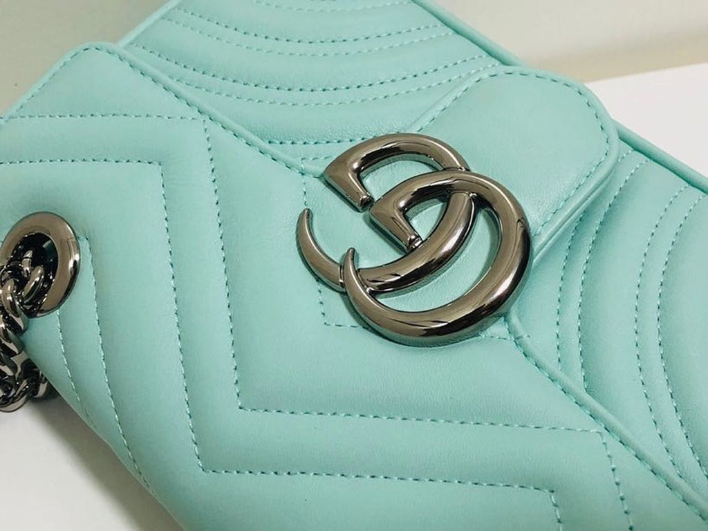 Glami Marmont MatelassÃƒÂ© Mini Bag Mint Green MatelassÃƒÂ© Chevron For Women 8.5in/22cm Glami