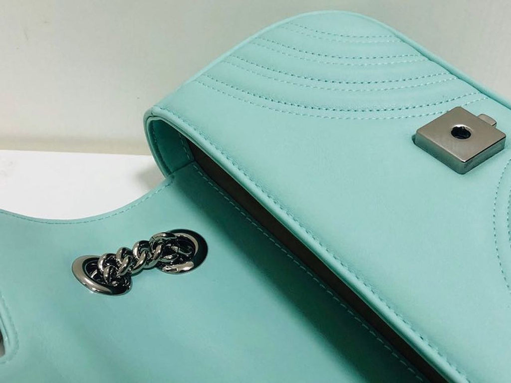Glami Marmont MatelassÃƒÂ© Mini Bag Mint Green MatelassÃƒÂ© Chevron For Women 8.5in/22cm Glami